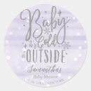 Search for purple snowflake baby shower stickers Baby its cold outside