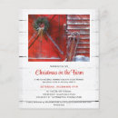 Search for red barn christmas invitations Rustic