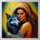 Search for tribal wolf art Moon