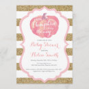 Search for pink gold pumpkin invitations Our little pumpkin