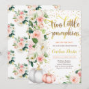 Search for twin pumpkin invitations Pink and gold
