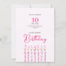 Search for candle birthday invitations Girl