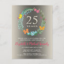 Search for 25th silver wedding anniversary invitations Vow renewal