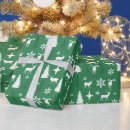 Search for forest green and white wrapping paper Deer