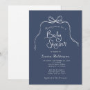 Search for dark blue baby shower invitations Blue and white