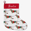 Search for dachshund christmas stockings Red