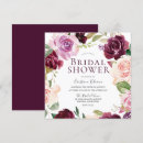 Search for maroon bridal shower invitations Floral