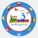 Search for transportation birthday stickers Train