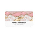 Search for faux rose gold return address labels Feminine