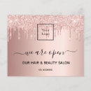 Search for salon grand opening flyers Rose gold