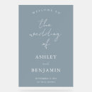 Search for blue wedding signs Welcome