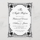 Search for vintage rehearsal dinner invitations Black and white