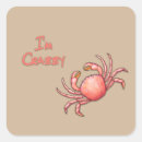 Search for seafood square stickers Crab