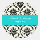 Search for aqua damask stickers Black