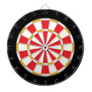 Search for red white dartboards House party