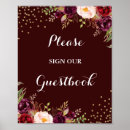 Search for burgundy floral wedding signs Reception