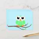 Search for little owl postcards Green