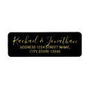 Search for gold foil wedding return address labels Black