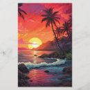 Search for palm tree stationery paper Paradise