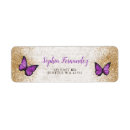 Search for quinceanera return address labels Butterflies