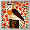 Search for barn owl posters Floral