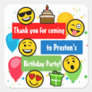 Search for emoji birthday party stickers Happy face