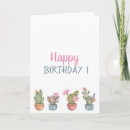 Search for succulents birthday cards Colourful