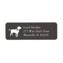 Search for labrador puppy return address labels Chocolate