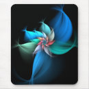 Search for fractal flower mouse mats Blue