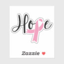 Search for breast cancer support stickers Hope