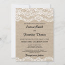 Search for burlap and lace wedding invitations Modern