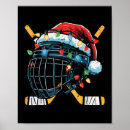 Search for christmas ice hockey art Santa