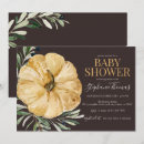 Search for rustic pumpkin baby shower invitations Watercolor