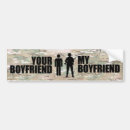 Search for boyfriend bumper stickers Military