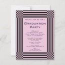 Search for pink black graduation invitations Retro