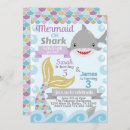 Search for shark or mermaid invitations Summer