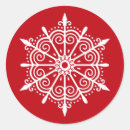Search for red snowflake stickers Elegant