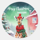 Search for giraffe christmas stickers Xmas