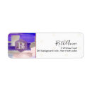 Search for purple silver return address labels Bat mitzvah