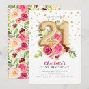 Search for floral 21st birthday invitations Modern
