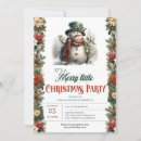 Search for vintage snowman invitations Rustic