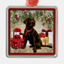 Search for chocolate labrador christmas tree decorations Puppy