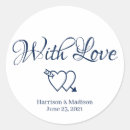Search for navy white wedding stickers Calligraphy