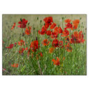 Search for red poppies chopping boards Flowers