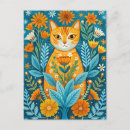 Search for folk flowers postcards Cats