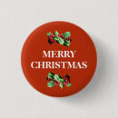 Search for merry christmas badges Red and white
