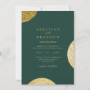 Search for emerald and gold wedding invitations Minimalist