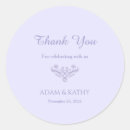 Search for thankyou wedding stickers Lavender