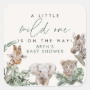 Search for jungle safari baby shower stickers Wild one