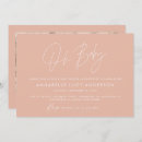 Search for blush pink baby shower invitations Minimal